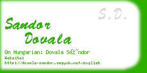 sandor dovala business card